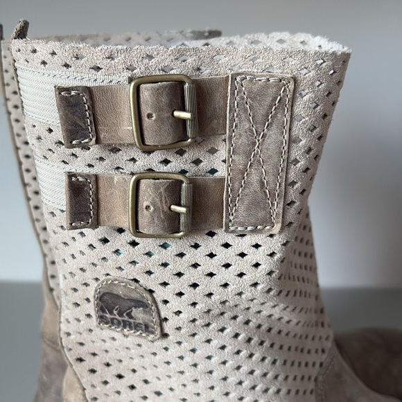 Sorel Major Pull On Perforated Leather & Suede Boots Size 11 - Picture 11 of 11